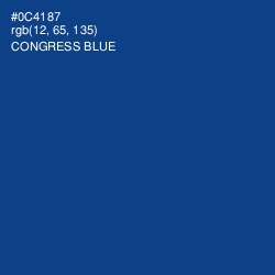 #0C4187 - Congress Blue Color Image