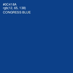 #0C418A - Congress Blue Color Image