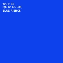 #0C41EB - Blue Ribbon Color Image