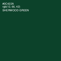 #0C422A - Sherwood Green Color Image