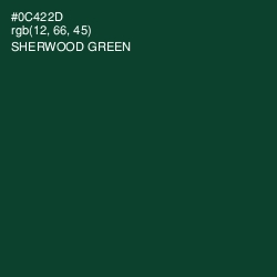 #0C422D - Sherwood Green Color Image