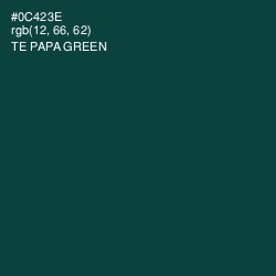 #0C423E - Te Papa Green Color Image
