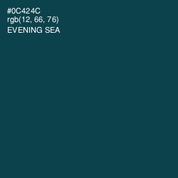 #0C424C - Evening Sea Color Image