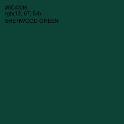 #0C4336 - Sherwood Green Color Image