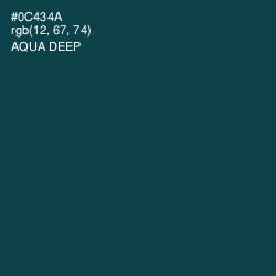 #0C434A - Aqua Deep Color Image