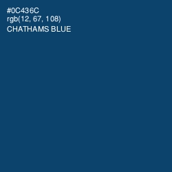 #0C436C - Chathams Blue Color Image