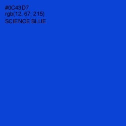 #0C43D7 - Science Blue Color Image