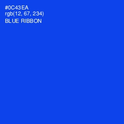 #0C43EA - Blue Ribbon Color Image