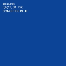 #0C4498 - Congress Blue Color Image