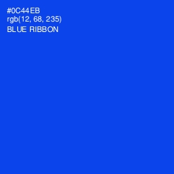 #0C44EB - Blue Ribbon Color Image
