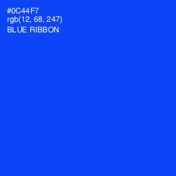 #0C44F7 - Blue Ribbon Color Image