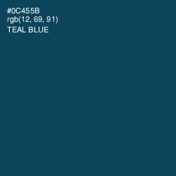 #0C455B - Teal Blue Color Image