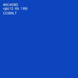 #0C45BD - Cobalt Color Image