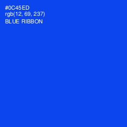 #0C45ED - Blue Ribbon Color Image