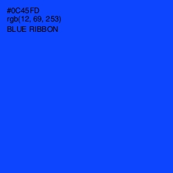 #0C45FD - Blue Ribbon Color Image