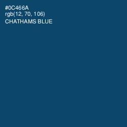 #0C466A - Chathams Blue Color Image