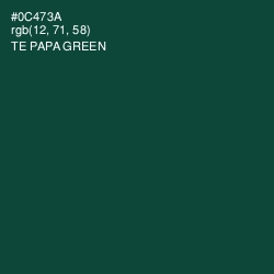 #0C473A - Te Papa Green Color Image