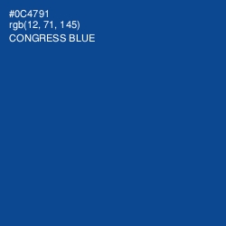 #0C4791 - Congress Blue Color Image