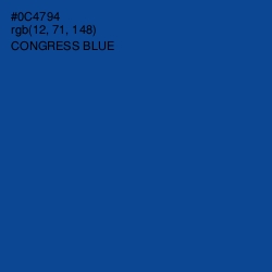 #0C4794 - Congress Blue Color Image