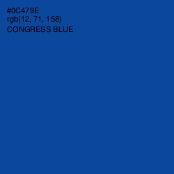 #0C479E - Congress Blue Color Image