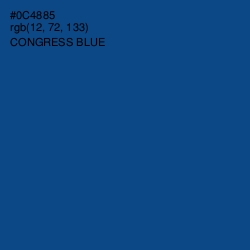 #0C4885 - Congress Blue Color Image