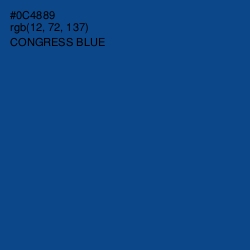 #0C4889 - Congress Blue Color Image