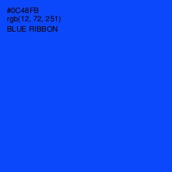 #0C48FB - Blue Ribbon Color Image