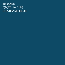 #0C4A66 - Chathams Blue Color Image