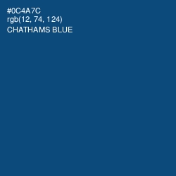 #0C4A7C - Chathams Blue Color Image