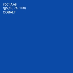 #0C4AA8 - Cobalt Color Image