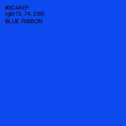 #0C4AEF - Blue Ribbon Color Image