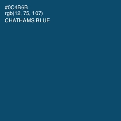 #0C4B6B - Chathams Blue Color Image