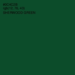 #0C4C2B - Sherwood Green Color Image