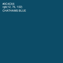 #0C4C66 - Chathams Blue Color Image