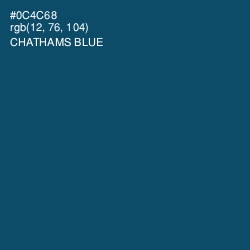 #0C4C68 - Chathams Blue Color Image