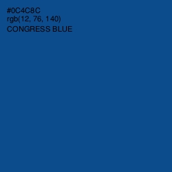 #0C4C8C - Congress Blue Color Image