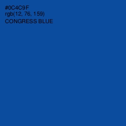 #0C4C9F - Congress Blue Color Image