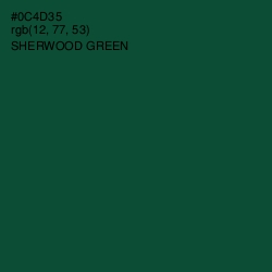 #0C4D35 - Sherwood Green Color Image