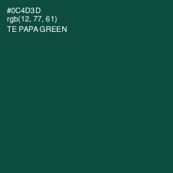 #0C4D3D - Te Papa Green Color Image