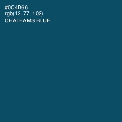 #0C4D66 - Chathams Blue Color Image