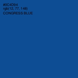 #0C4D94 - Congress Blue Color Image