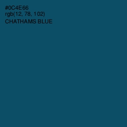 #0C4E66 - Chathams Blue Color Image