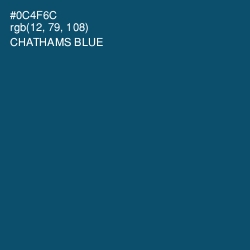 #0C4F6C - Chathams Blue Color Image
