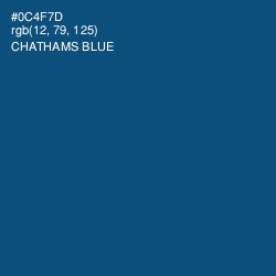 #0C4F7D - Chathams Blue Color Image