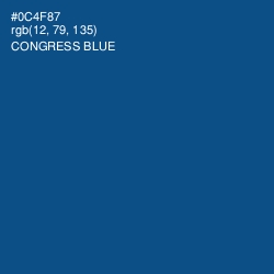 #0C4F87 - Congress Blue Color Image