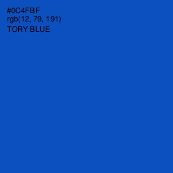 #0C4FBF - Tory Blue Color Image