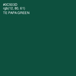 #0C503D - Te Papa Green Color Image