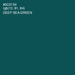 #0C5154 - Deep Sea Green Color Image