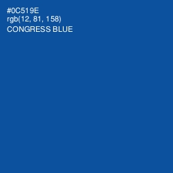 #0C519E - Congress Blue Color Image