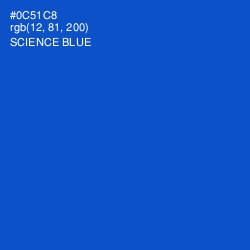 #0C51C8 - Science Blue Color Image